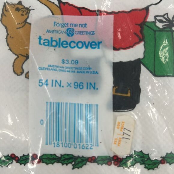 Vintage Paper Tablecloths Lot of 2 Christmas Valentines Day - Picture 9 of 12